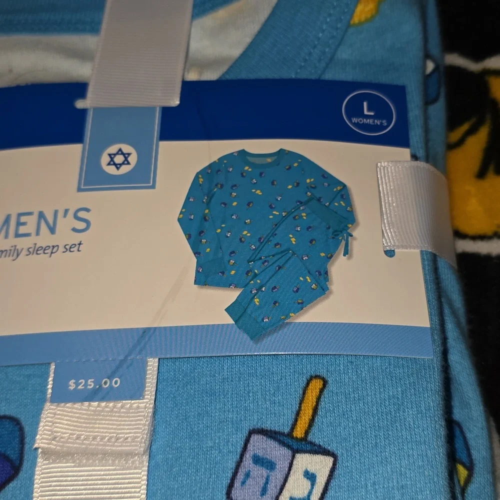 Women's Blue 2-Piece hanukkah Sleep set - Picture 3 of 4